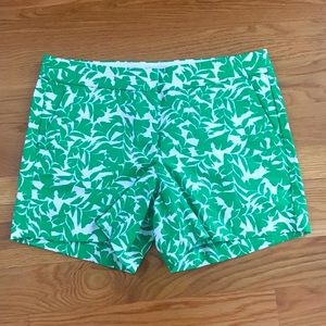 J. CREW Factory Green Print Shorts, NWT